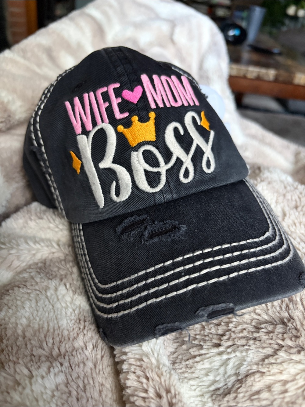 Distressed hat
